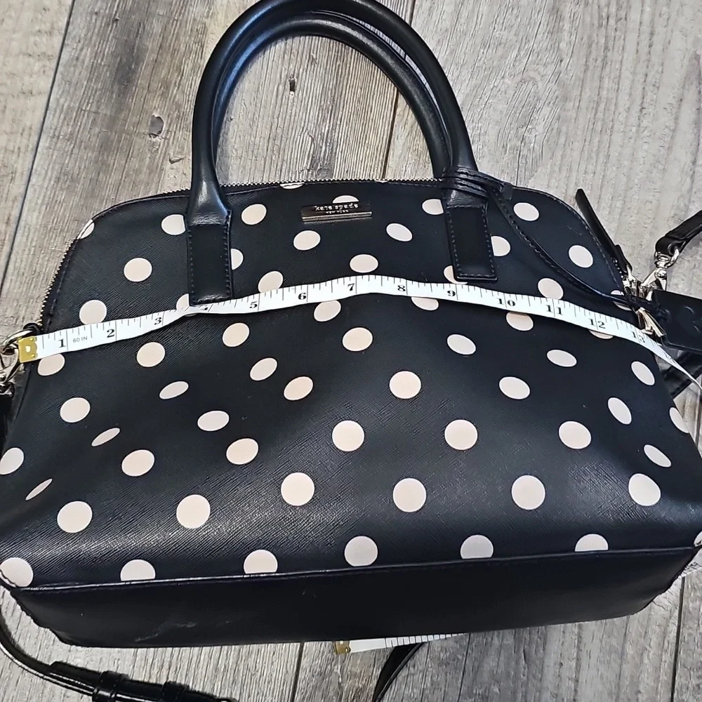 Kate Spade Rachelle Black and White Polka Dot  Satchel Women's Bag